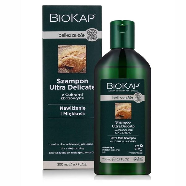 Натуральный ультрамягкий шампунь для волос Biokap Bellezza bio Ultra Mild Shampoo 200 ml bio011 фото