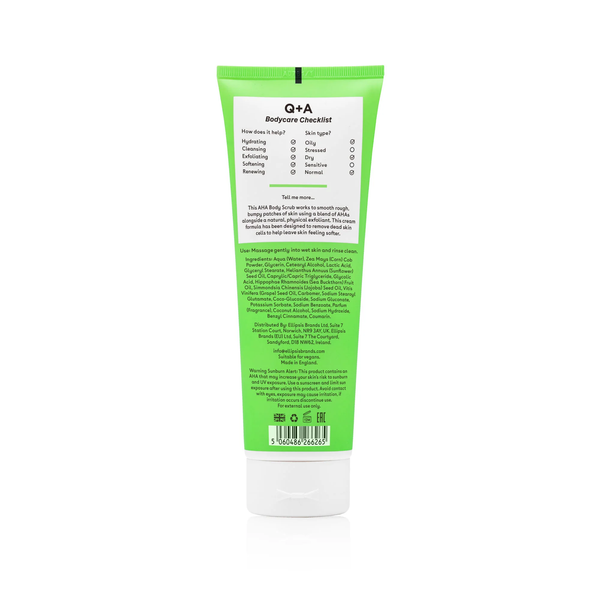 Q+A AHA Exfoliator Body Scrub скраб для тіла з AHA-кислотами 250ml q43 фото