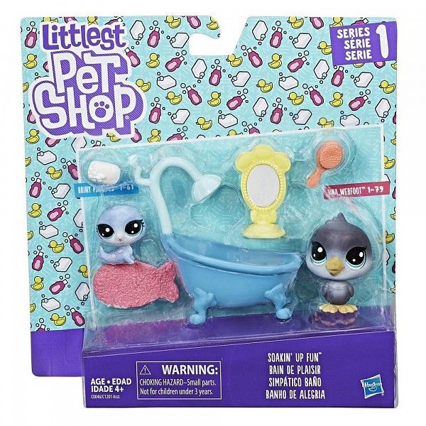 Ігровий набір Littlest Pet Shop Веселе купання Hasbro C1201/C0046 C0046/C1201 фото