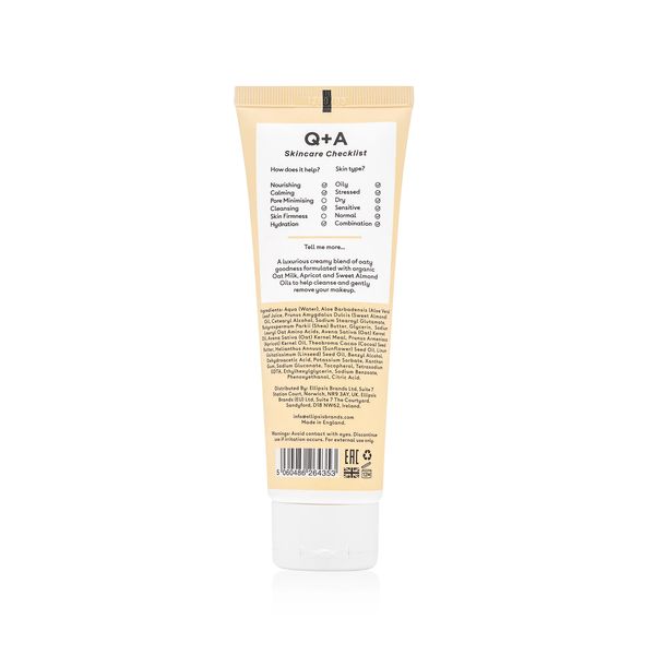 Q+A - Очищувальний кремовий засіб с вівсяним молочком Q+A Oat Milk Cream Cleanser 125ml q06 фото