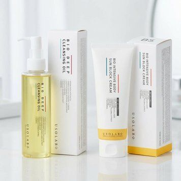 Набір Usolab: Bio Intensive Body Sun Block SPF50 120ml та Bio Deep Cleansing Oil 200ml  uso29 фото