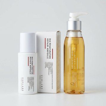 Набір Usolab: Bio Renaturation Repair Ampoule 50ml та Bio Intensive Repair Cleanser 150ml uso30 фото