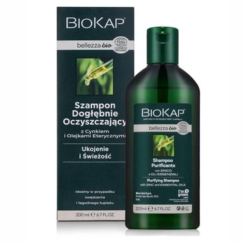 Натуральний шампунь від свербіжу та лупи BioKap Bellezza bio Purifying Shampoo 200ml bio020 фото