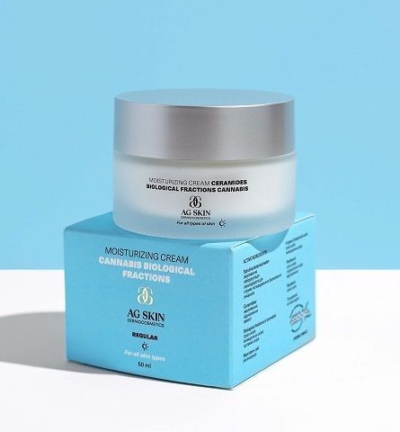 AG Skin Moisturising cream cannabis biological fractions зволожуючий крем з церамідами 50ml ags05 фото