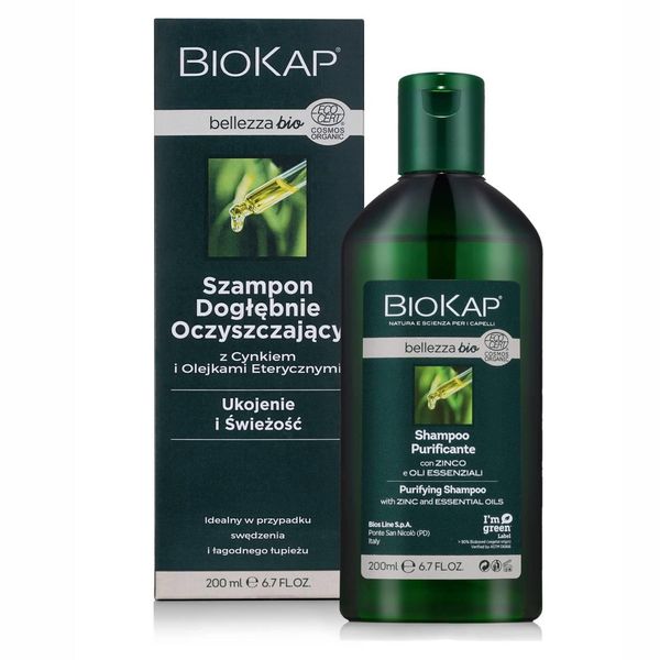 Натуральный шампунь от зуда и перхоти BioKap Bellezza bio Purifying Shampoo 200ml bio020 фото