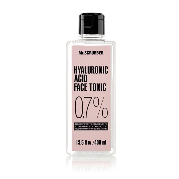 Mr.Scrubber Тонік для обличчя з гіалуроновою кислотою Hyaluronic Acid Face Tonic 0,7% 400 ml scr42 фото