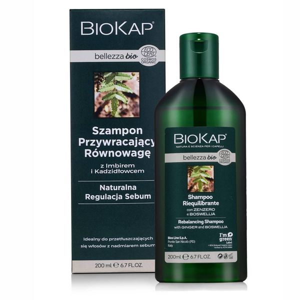 Восстанавлюющий шампунь для жирных волос BioKap Bellezza bio Rebalancing Shampoo 200 ml bio09 фото