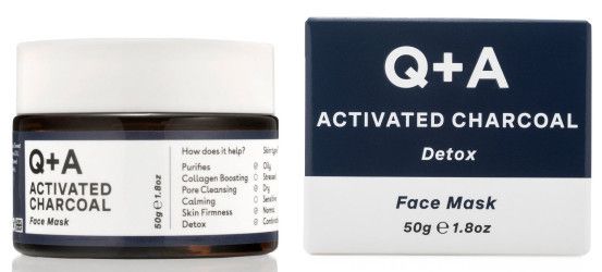 Q+A - Маска для обличчя "детокс" з активованим вугіллям Q+A Activated Charcoal Face Mask 50g q31 фото