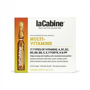 La Cabine Multivitamins Ampoules концентрована мультивітамінна сироватка для живлення та зволоження шкіри з комплексом 11 вітамінів 10x2ml MAPD-02512 фото