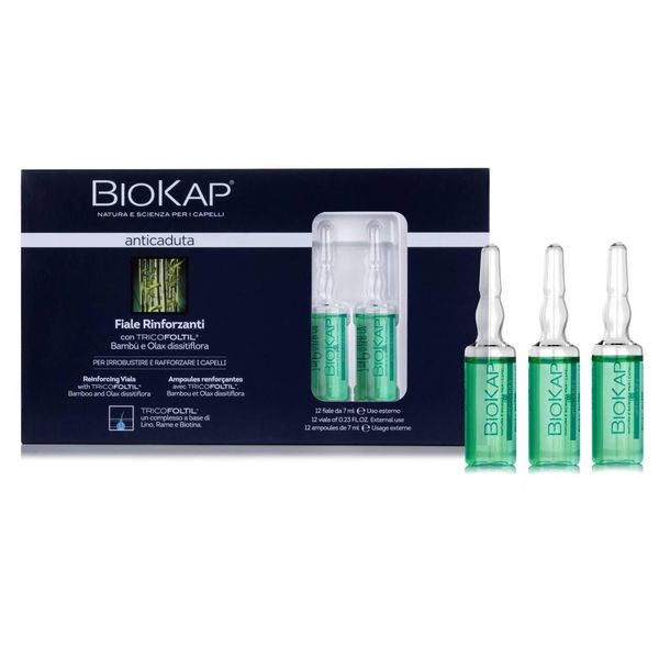 Средство для укрепления и защиты волос от выпадения BioKap Anticaduta Reinforcing Vials 12 x 7 ml bio012 фото